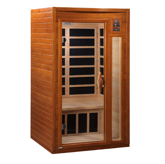 Dynamic DYN-6106-01 Barcelona Elite 1-2 Person Ultra Low EMF FAR Infrared Sauna Hemlock