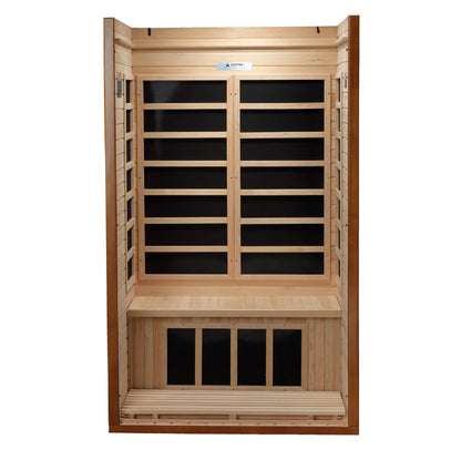 Dynamic DYN-6106-01 Barcelona Elite 1-2 Person Ultra Low EMF FAR Infrared Sauna Hemlock