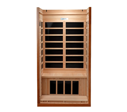 Dynamic DYN-6106-01 Barcelona 1-Person Low EMF FAR Infrared Sauna Hemlock