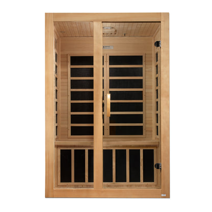 Dynamic DYN-6209-01 Santiago 2-Person Low EMF FAR Infrared Sauna Hemlock