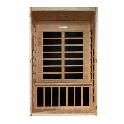 Dynamic DYN-6209-01 Santiago 2-Person Low EMF FAR Infrared Sauna Hemlock