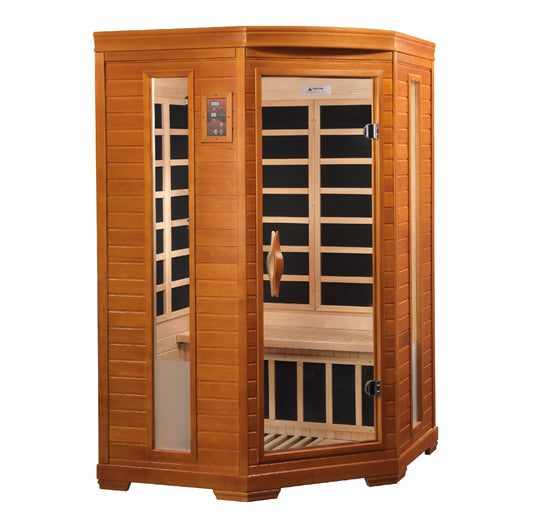 Dynamic DYN-6225-02 Heming 2 person Low EMF Far Infrared Corner Sauna