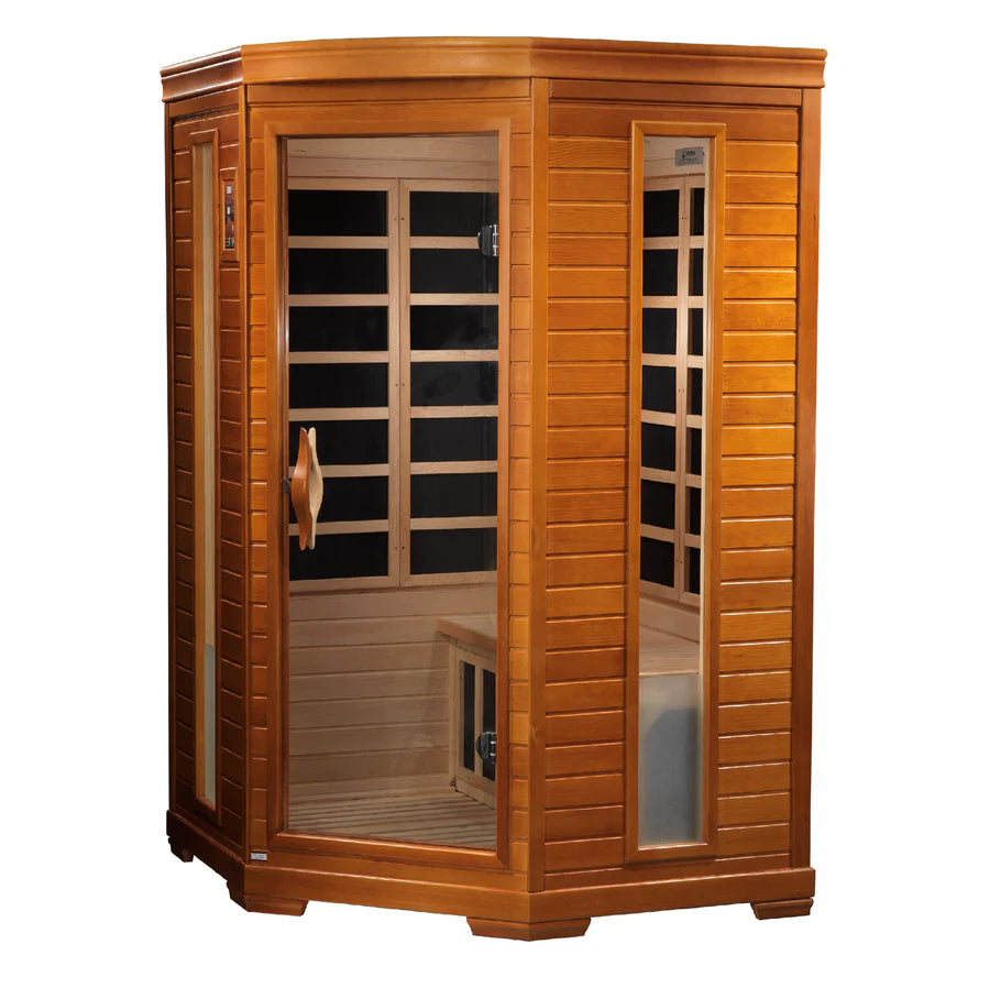 Dynamic DYN-6225-02 Heming 2 person Low EMF Far Infrared Corner Sauna