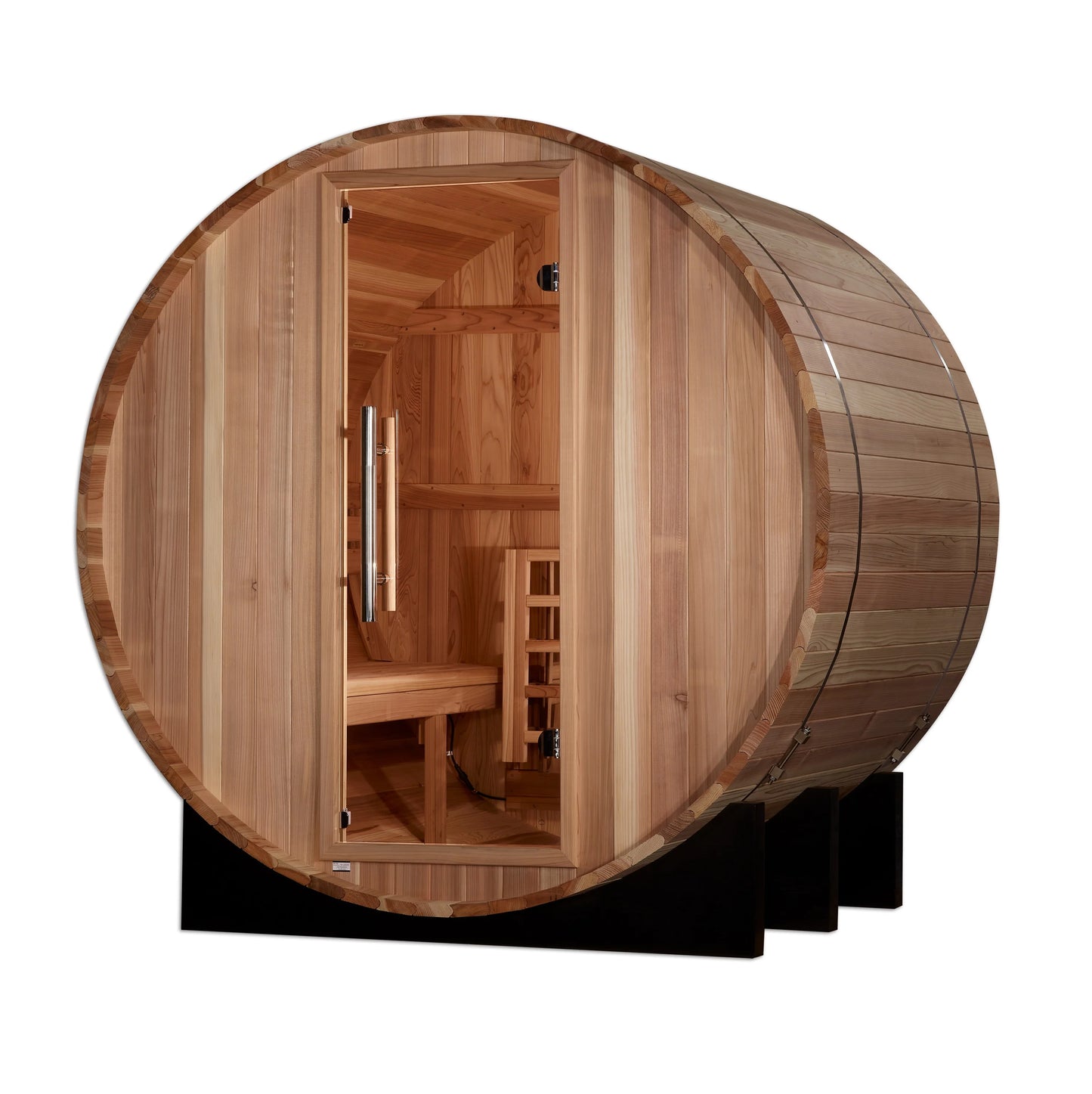 Golden Designs GDI-B002-01 St. Moritz 2 Person Barrel Traditional Sauna - Pacific Cedar