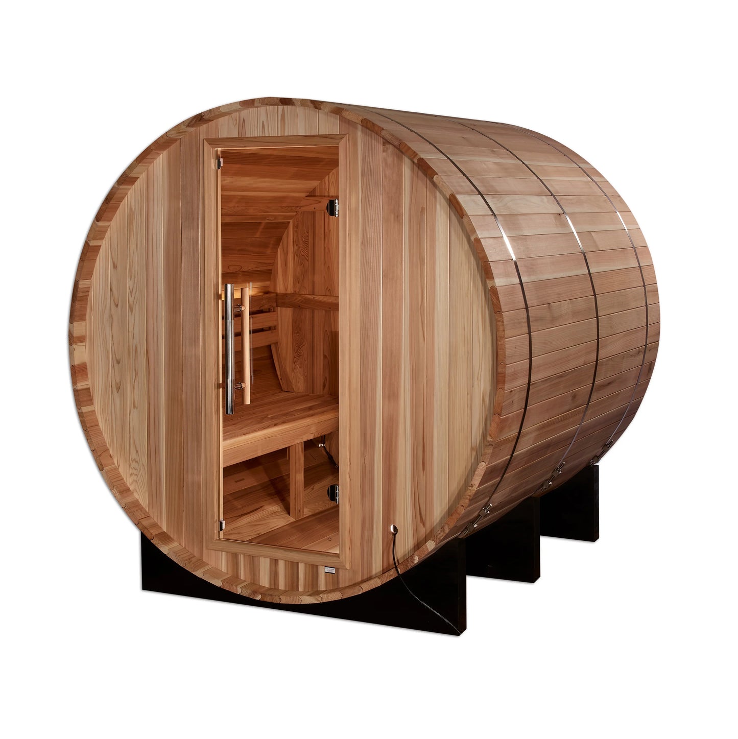 Golden Designs GDI-B004-01 Arosa 4 Person Barrel Traditional Sauna - Pacific Cedar