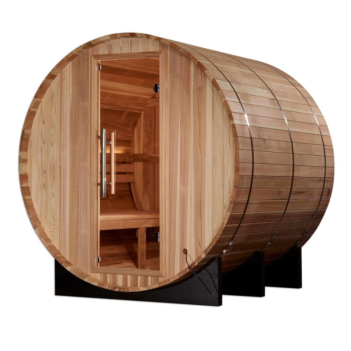 Golden Designs GDI-B004-01 Arosa 4 Person Barrel Traditional Sauna - Pacific Cedar