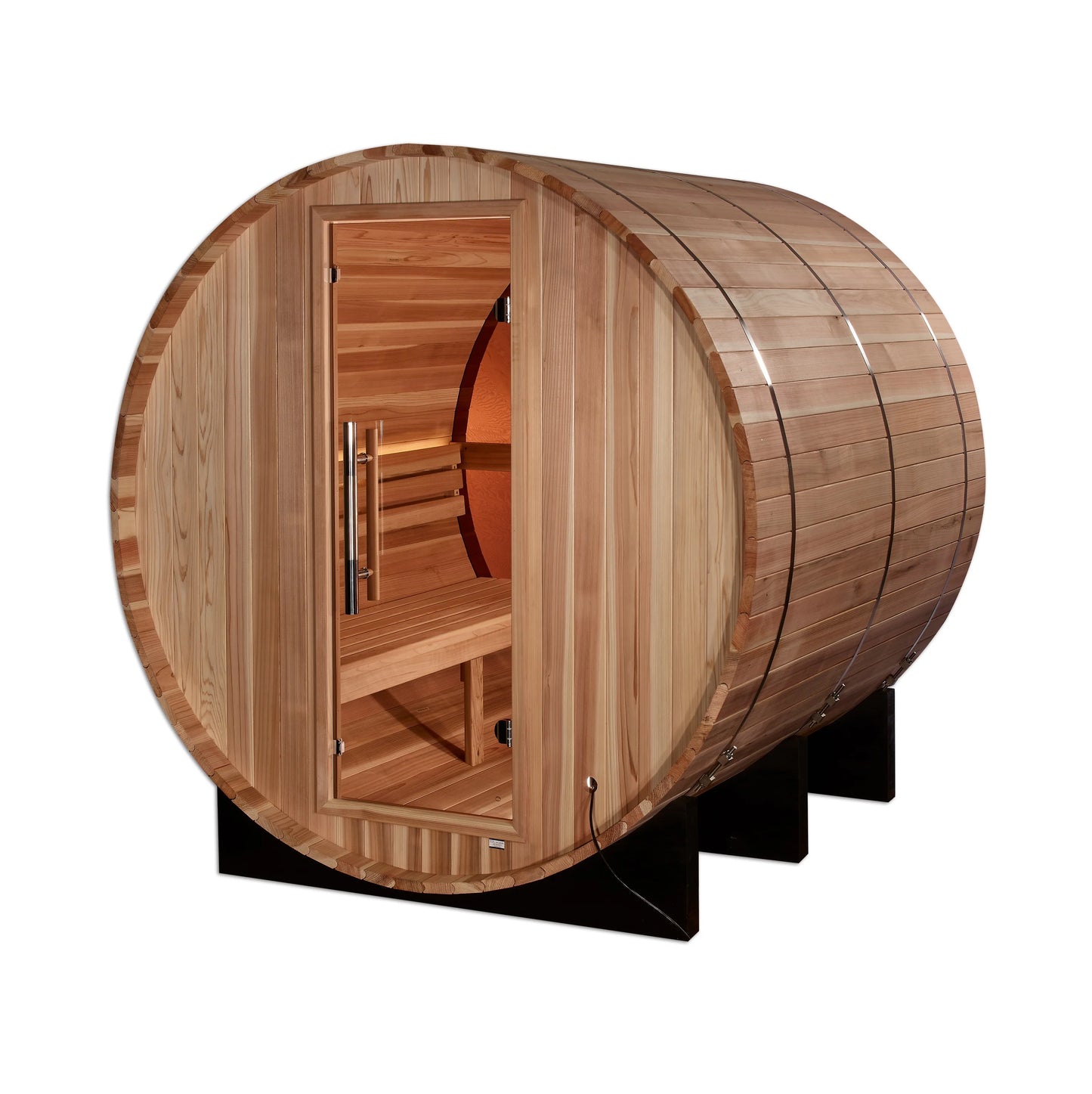 Golden Designs GDI-B024-01 Zurich 4 Person Barrel w/Bronze Privacy View - Steam Sauna Cedar