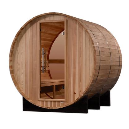 Golden Designs GDI-B024-01 Zurich 4 Person Barrel w/Bronze Privacy View - Steam Sauna Cedar