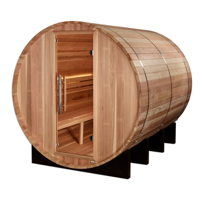 Golden Designs GDI-B006-01 Klosters 6 Person Barrel Traditional Sauna - Pacific Cedar