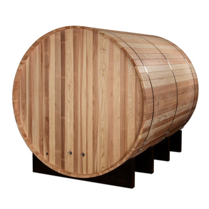 Golden Designs GDI-B006-01 Klosters 6 Person Barrel Traditional Sauna - Pacific Cedar