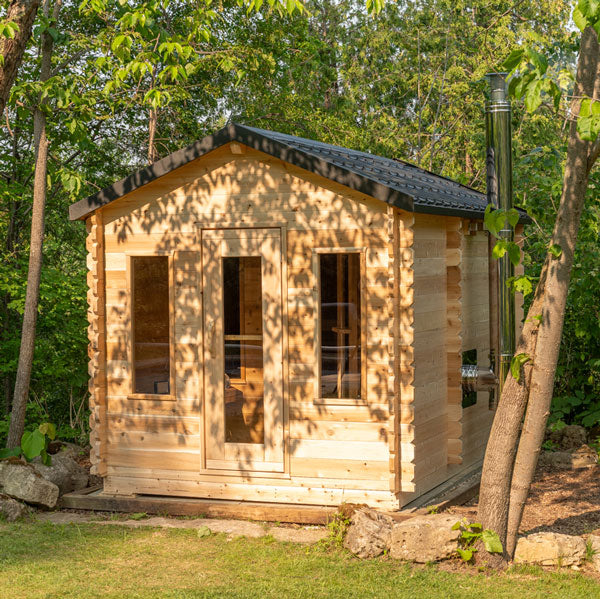 Canadian Timber Georgian CTC88CE 4-6 person Outdoor Cabin Sauna w/Changeroom