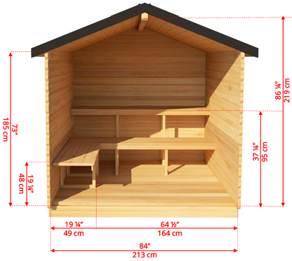 Canadian Timber Georgian CTC88E 4-6 person Outdoor Cabin Sauna