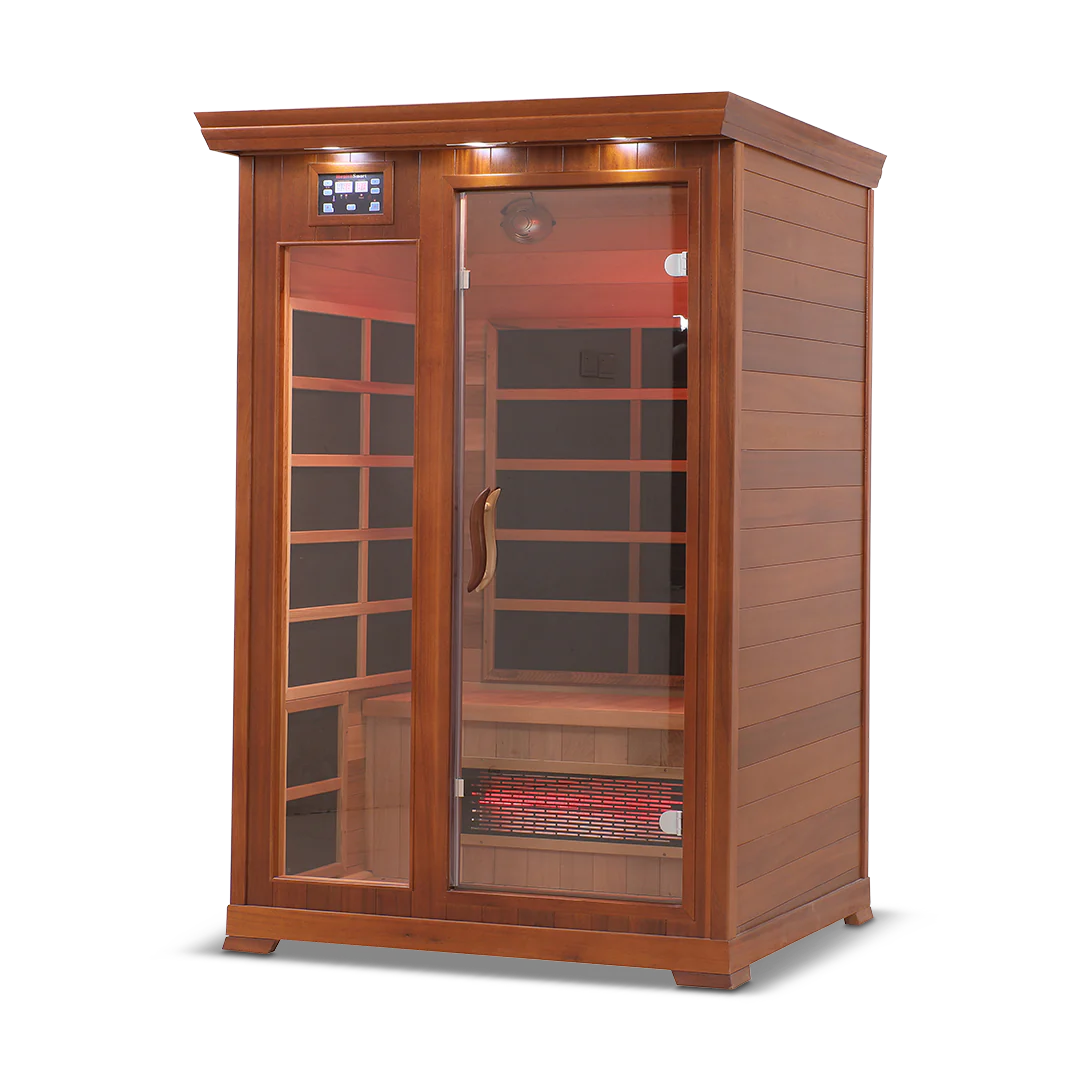 HealthSmart 2 Person FAR Infrared Sauna, Hemlock