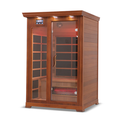 HealthSmart 2 Person FAR Infrared Sauna, Hemlock