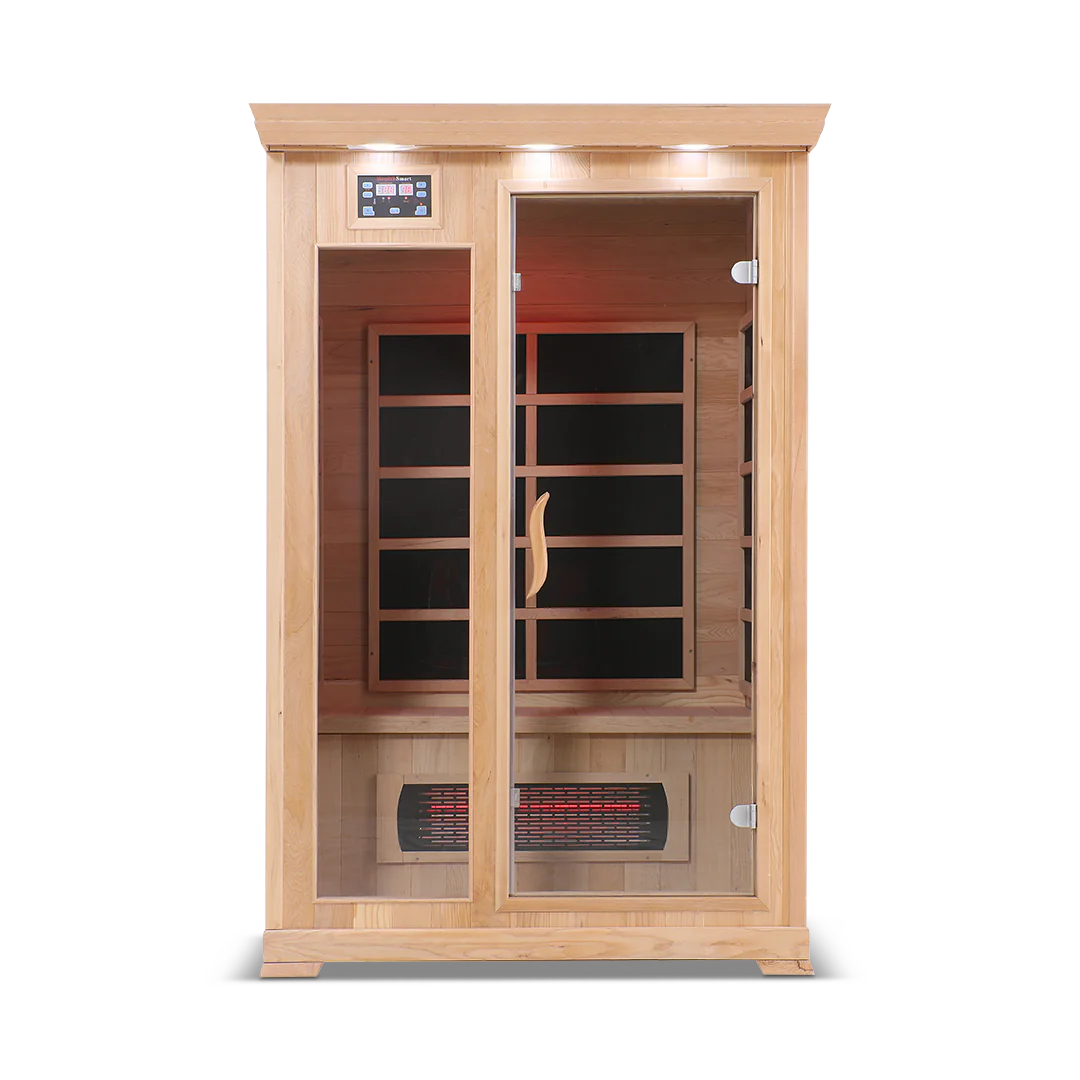 HealthSmart 2 Person FAR Infrared Sauna, Hemlock