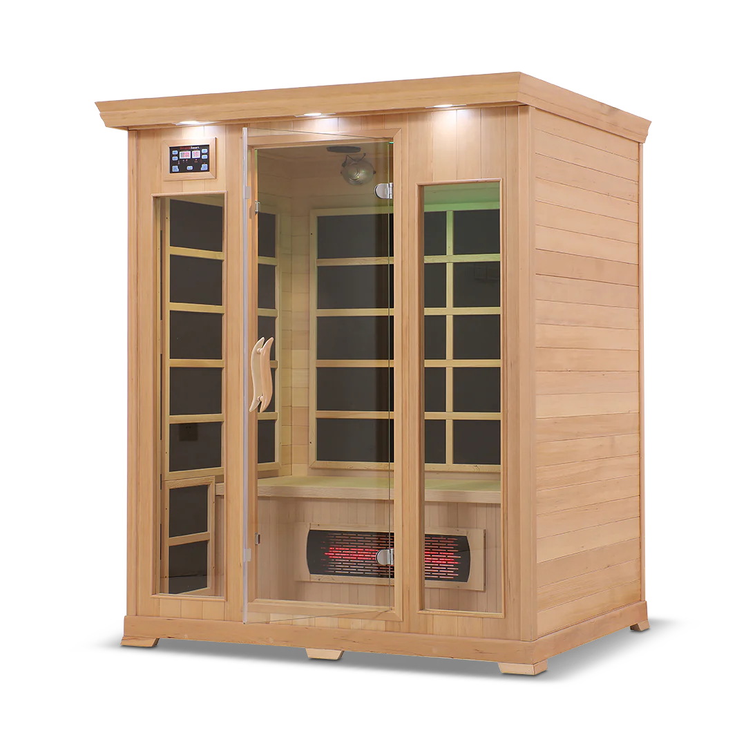 HealthSmart 3 Person Full Spectrum Infrared Sauna, Cedar or Hemlock