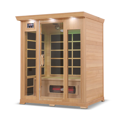 HealthSmart 3 Person Full Spectrum Infrared Sauna, Cedar or Hemlock