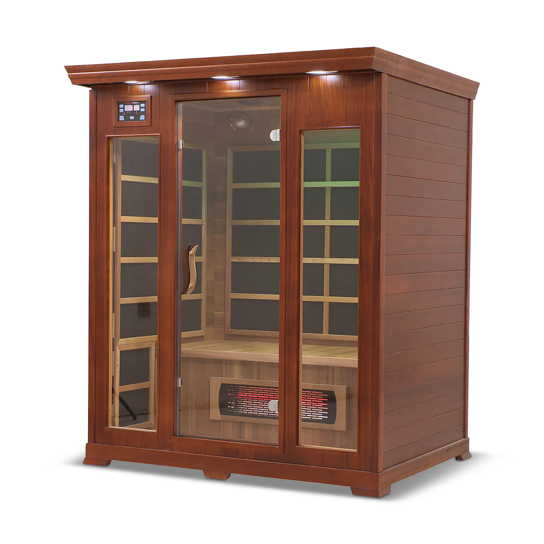 HealthSmart 3 Person Full Spectrum Infrared Sauna, Cedar or Hemlock