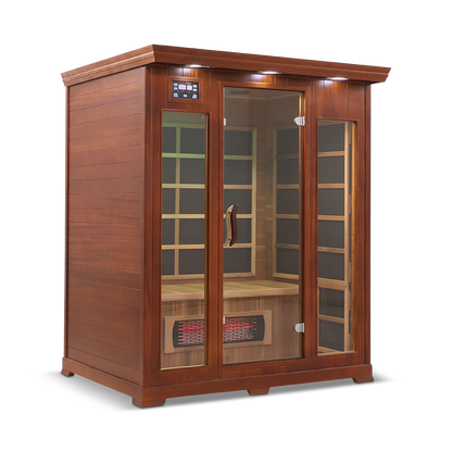 HealthSmart 3 Person Full Spectrum Infrared Sauna, Cedar or Hemlock