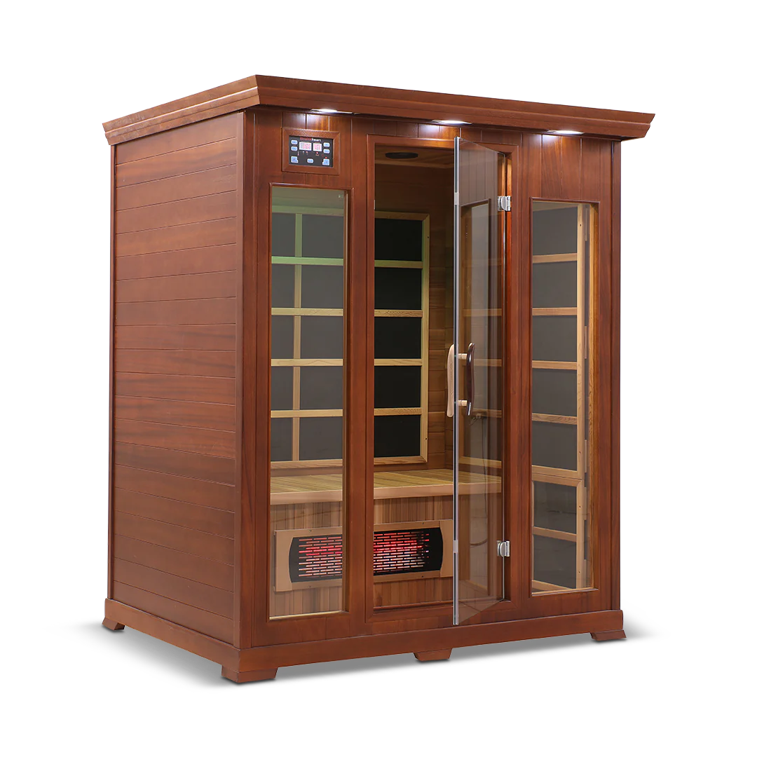 HealthSmart 3 Person Full Spectrum Infrared Sauna, Cedar or Hemlock