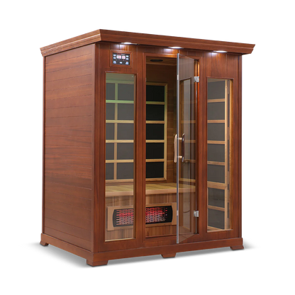 HealthSmart 3 Person Full Spectrum Infrared Sauna, Cedar or Hemlock