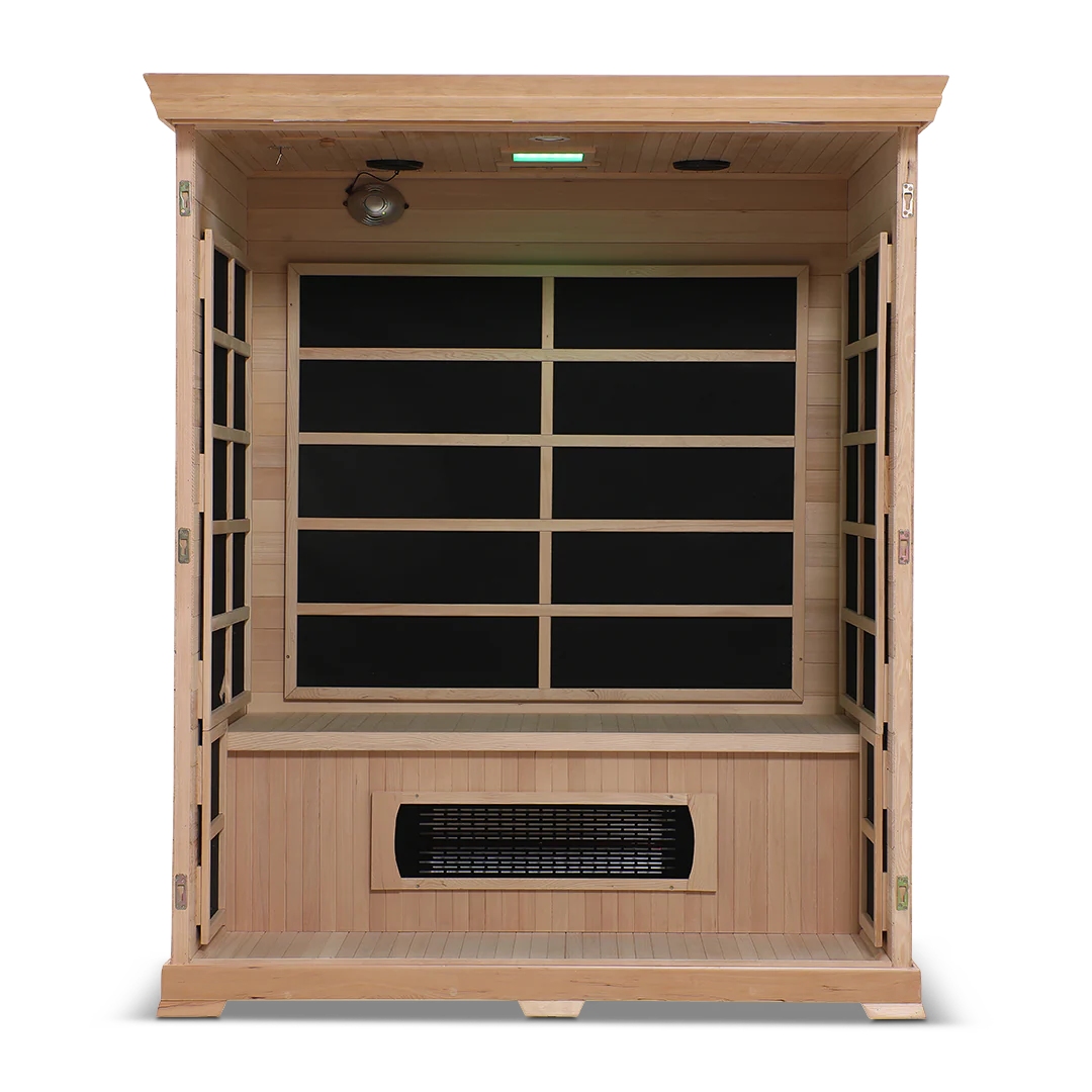 HealthSmart 3 Person Full Spectrum Infrared Sauna, Cedar or Hemlock