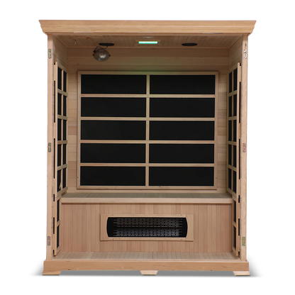 HealthSmart 3 Person Full Spectrum Infrared Sauna, Cedar or Hemlock