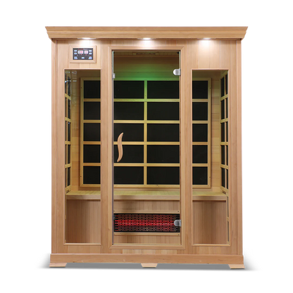 HealthSmart 3 Person Full Spectrum Infrared Sauna, Cedar or Hemlock