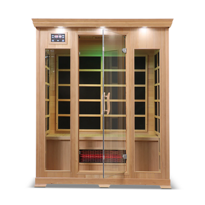 HealthSmart 3 Person Full Spectrum Infrared Sauna, Cedar or Hemlock