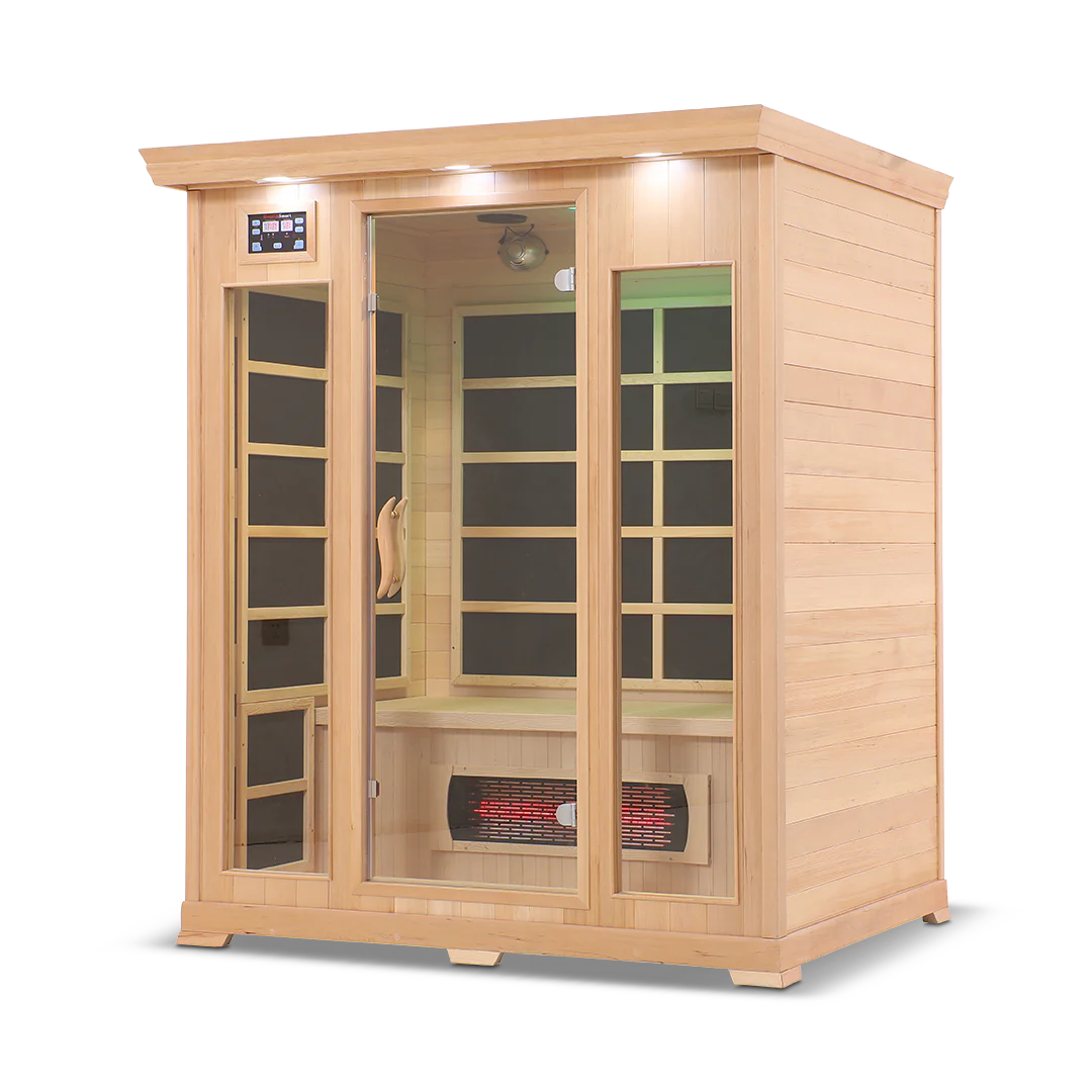 HealthSmart 3 Person Full Spectrum Infrared Sauna, Cedar or Hemlock