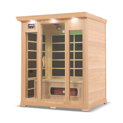 HealthSmart 3 Person Full Spectrum Infrared Sauna, Cedar or Hemlock