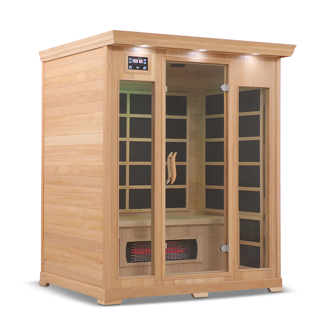 HealthSmart 3 Person Full Spectrum Infrared Sauna, Cedar or Hemlock