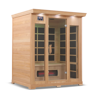 HealthSmart 3 Person Full Spectrum Infrared Sauna, Cedar or Hemlock