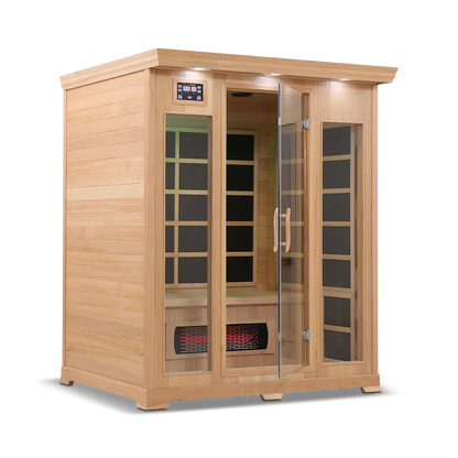 HealthSmart 3 Person Full Spectrum Infrared Sauna, Cedar or Hemlock