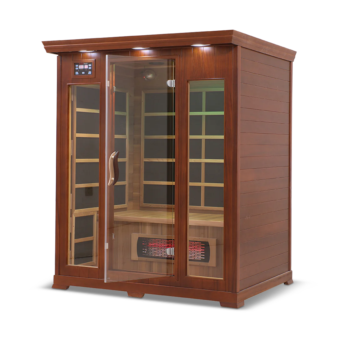 HealthSmart 3 Person Full Spectrum Infrared Sauna, Cedar or Hemlock