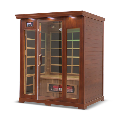 HealthSmart 3 Person Full Spectrum Infrared Sauna, Cedar or Hemlock