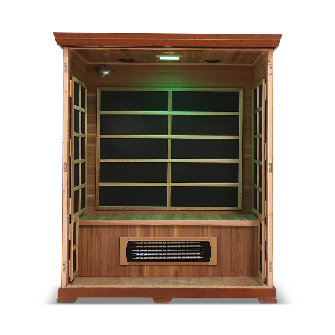 HealthSmart 3 Person Full Spectrum Infrared Sauna, Cedar or Hemlock