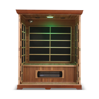 HealthSmart 3 Person Full Spectrum Infrared Sauna, Cedar or Hemlock