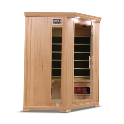 HealthSmart 4 Person Full Spectrum Infrared Corner Sauna Cedar or Hemlock