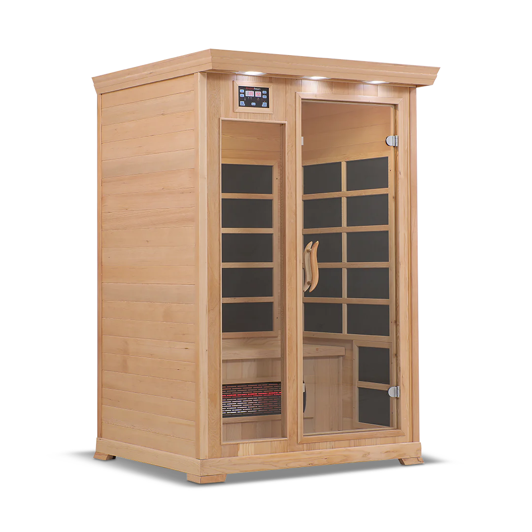 HealthSmart 2 Person FAR Infrared Sauna, Hemlock