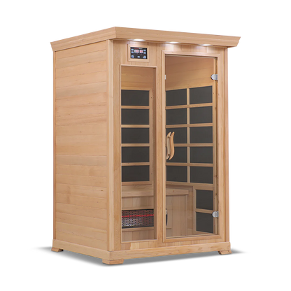 HealthSmart 2 Person FAR Infrared Sauna, Hemlock