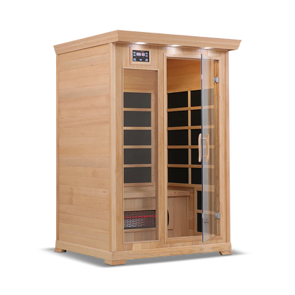 HealthSmart 2 Person FAR Infrared Sauna, Hemlock