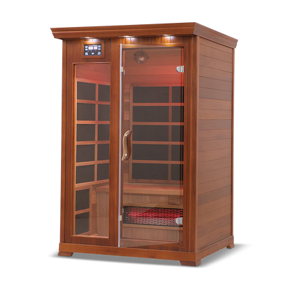 HealthSmart 2 Person FAR Infrared Sauna, Hemlock