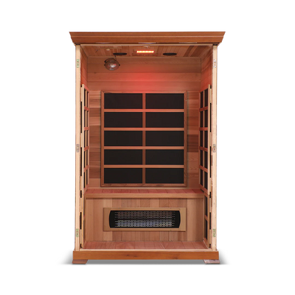 HealthSmart 2 Person FAR Infrared Sauna, Hemlock