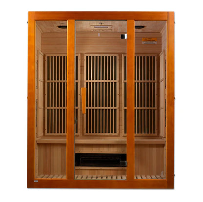 Maxxus MX-J306-02S Alpine Dual Tech 3-person Low EMF FAR Infrared Sauna Hemlock