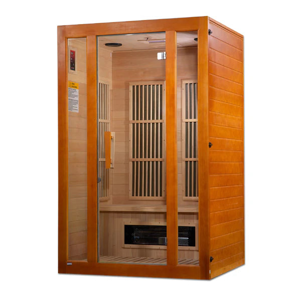 Maxxus MX-J206-02S Aspen Dual Tech 2-person Low EMF FAR Infrared Sauna Hemlock