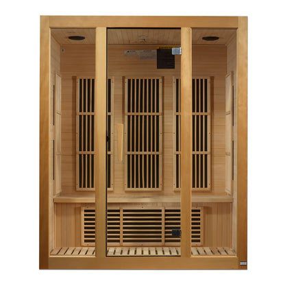 Maxxus MX-J306-01 Bellevue 3-person Low EMF FAR Infrared Sauna Hemlock