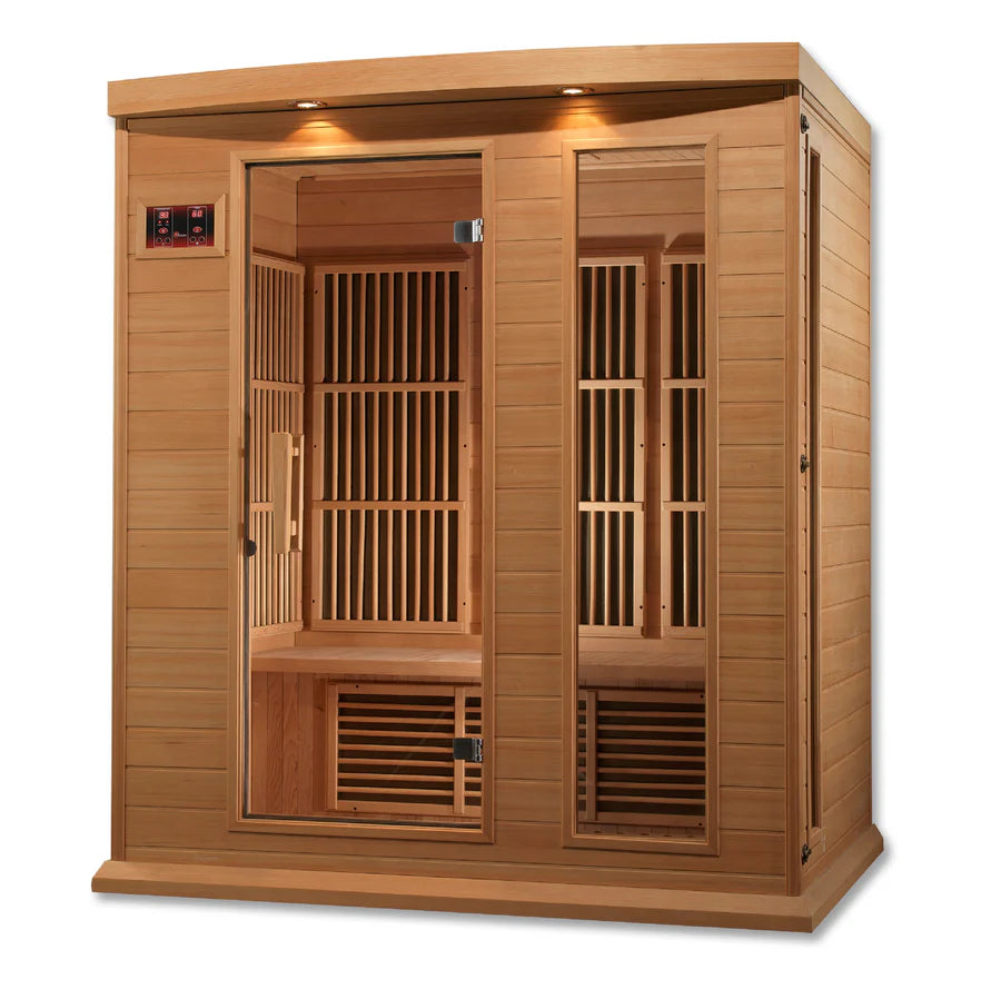 Maxxus MX-K306-01 3-person Low EMF FAR Infrared Sauna Hemlock