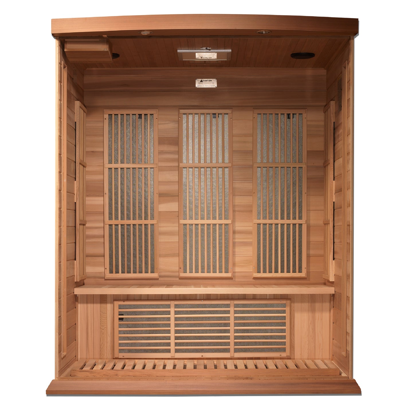 Maxxus MX-K306-01-ZF CED 3-Person Near Zero EMF FAR Infrared Sauna Red Cedar