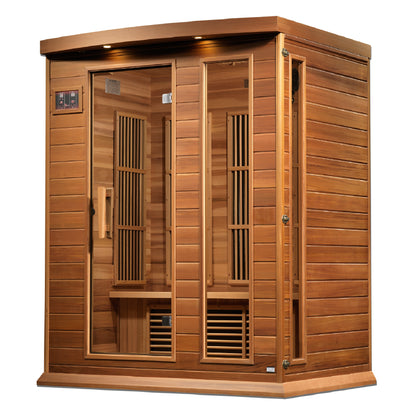 Maxxus MX-K306-01-ZF CED 3-Person Near Zero EMF FAR Infrared Sauna Red Cedar